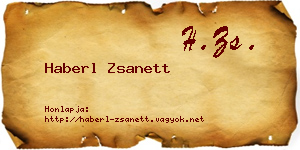 Haberl Zsanett névjegykártya